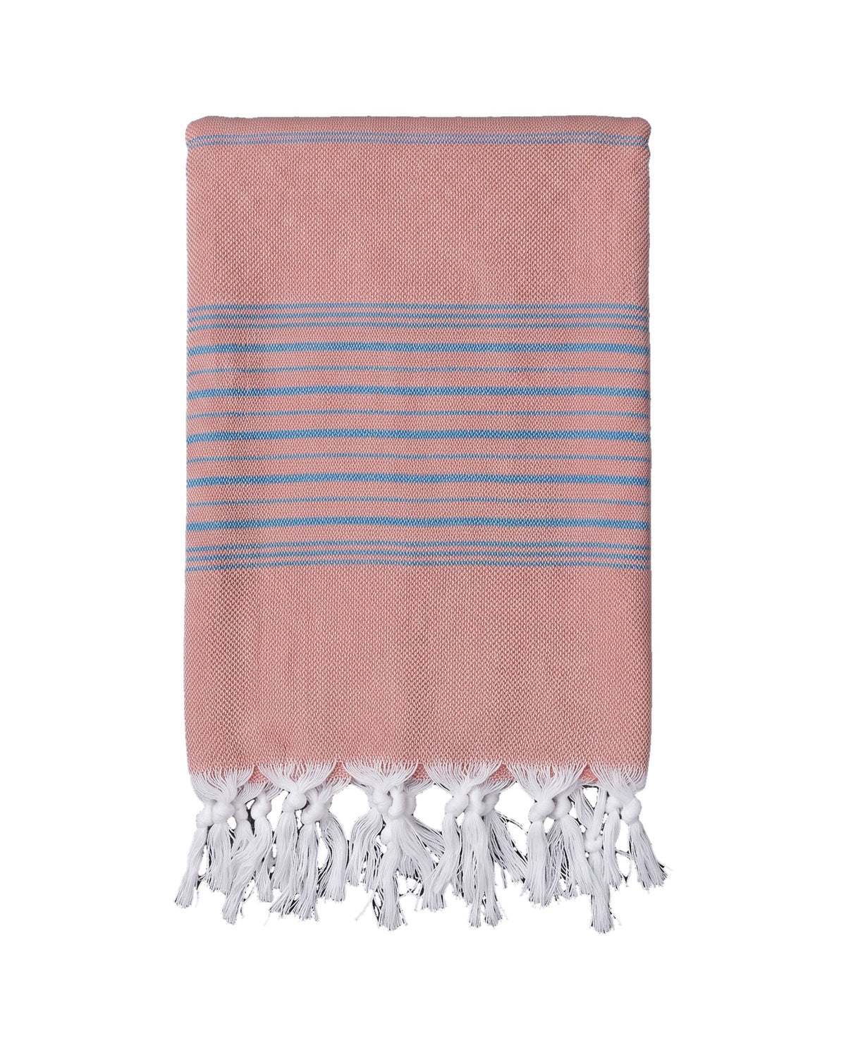 hammamhanddoek dun koper/oceaanblauw - vrijstaand
