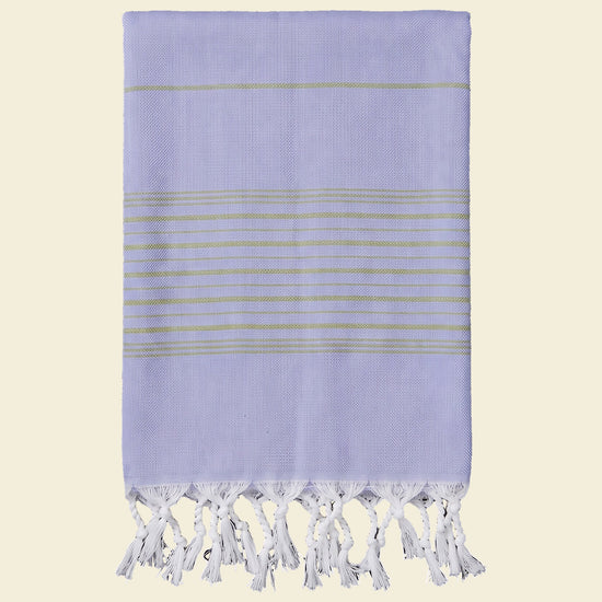hammamhanddoek dun lavendel/mosgroen - op kleur