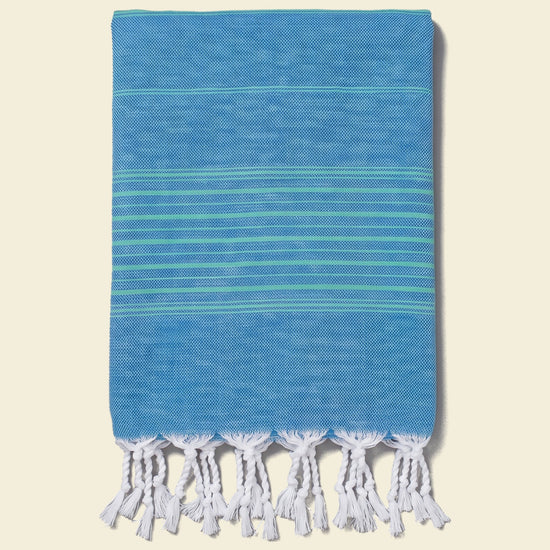 hammamhanddoek dun oceaanblauw/jade - op kleur