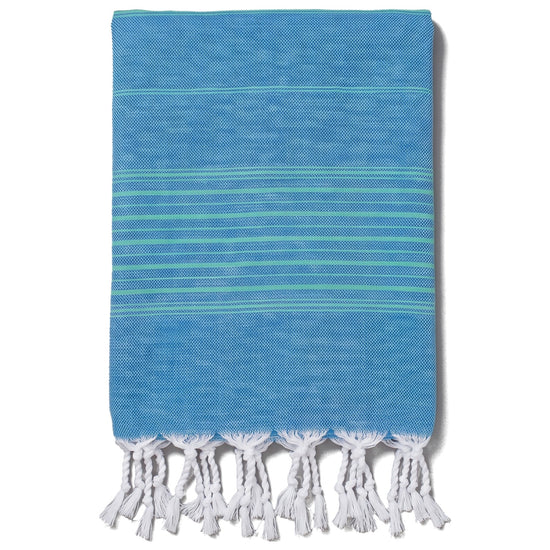 hammamhanddoek dun oceaanblauw/jade - vrijstaand