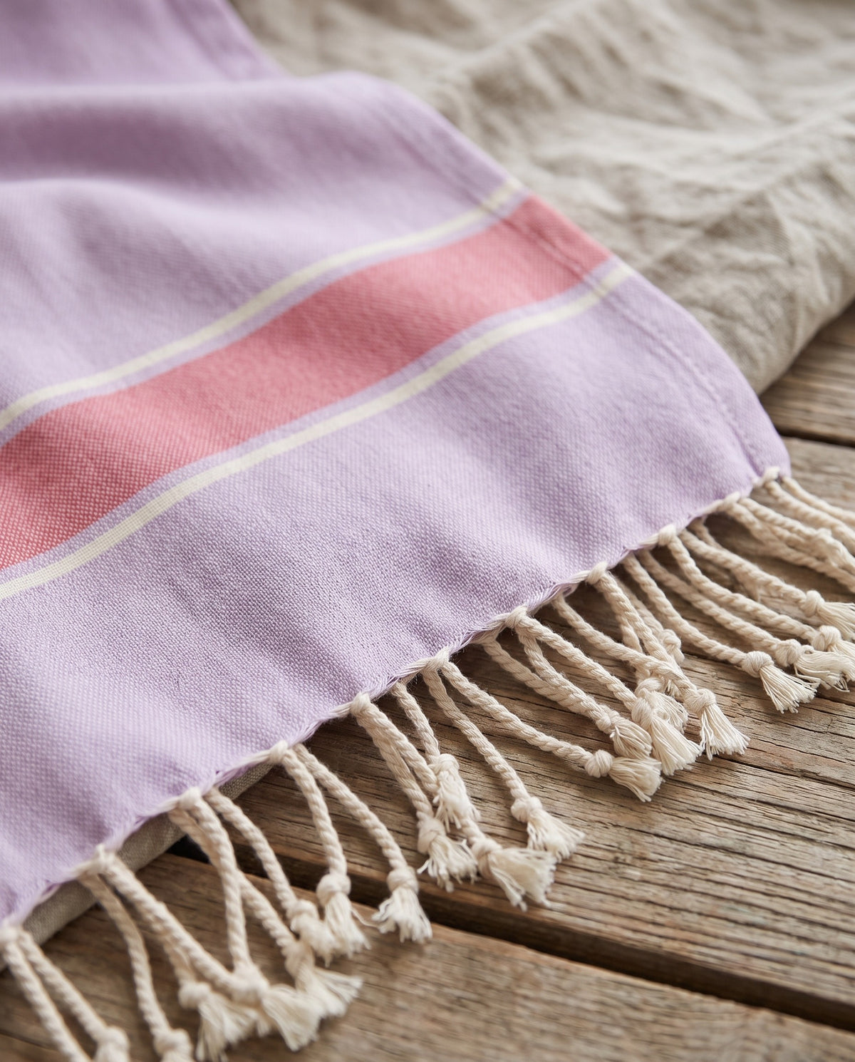 kids hamamdoek lilas pink - detail