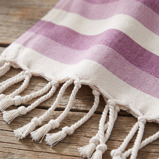kids hamamdoek multi light purple - detail