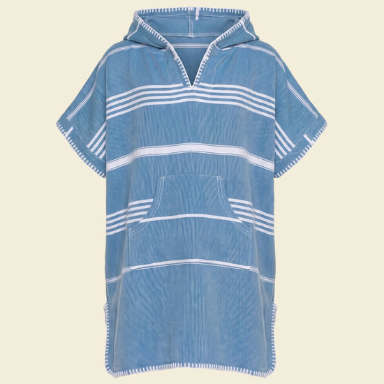 kids zwemponcho Leyla petrol blue - op kleur