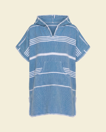 kids zwemponcho Leyla petrol blue - op kleur
