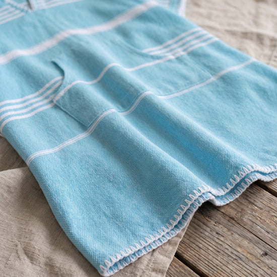 kids zwemponcho Leyla turquoise - detail