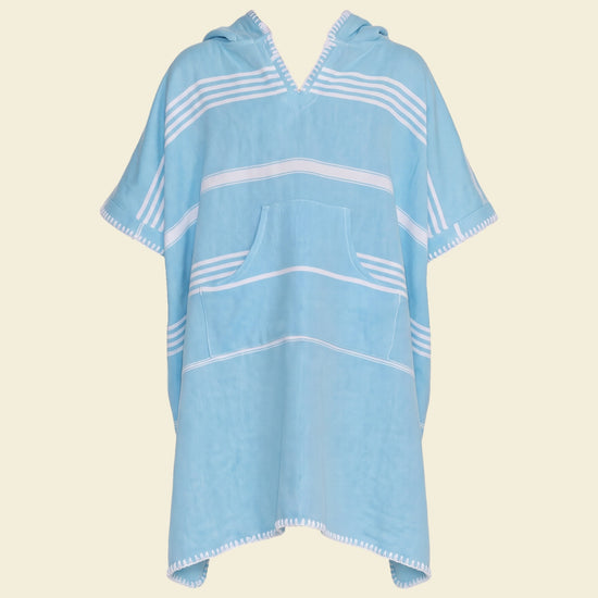 kids zwemponcho Leyla turquoise - op kleur