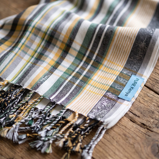 kikoy handdoek Sana stripes - detail