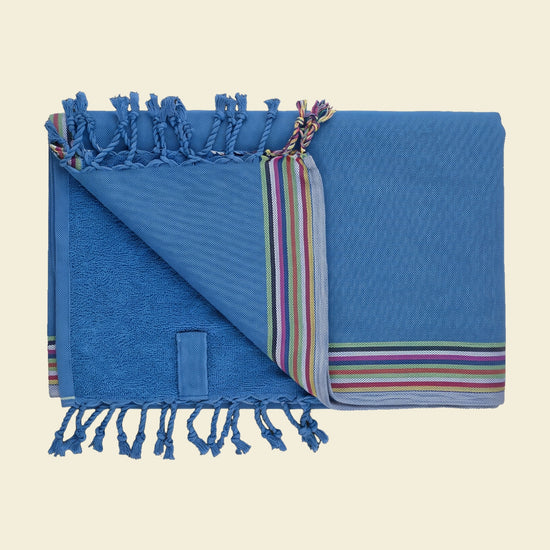 Kikoy kinder strandlaken blue jeans 125x65cm - op kleur