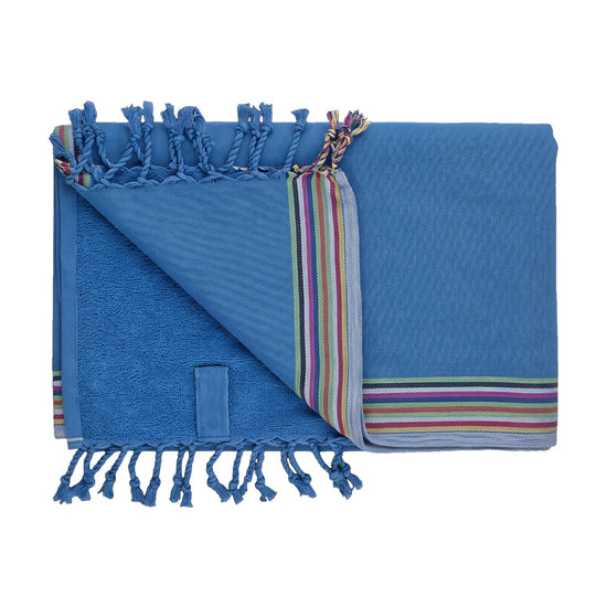 Kikoy kinder strandlaken blue jeans 125x65cm - vrijstaand