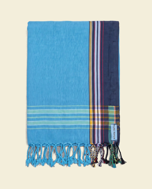 kikoy strandlaken Jambo blue - op kleur