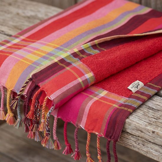 Kikoy strandlaken Kitale mixed stripes 170x95cm - detail