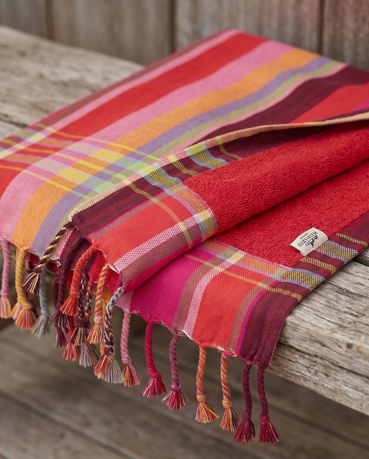 Kikoy strandlaken Kitale mixed stripes 170x95cm - detail
