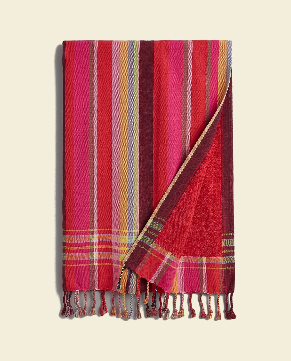 Kikoy strandlaken Kitale mixed stripes 170x95cm - op kleur