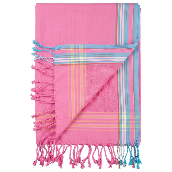 kikoy strandlaken Lamu pink - vrijstaand