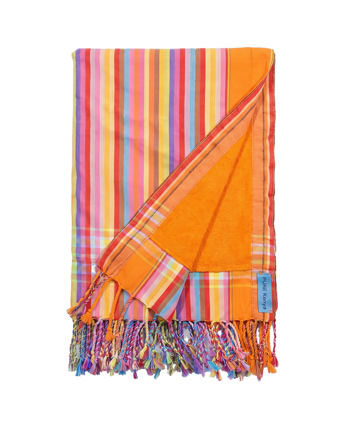 kikoy strandlaken orange stripes - vrijstaand