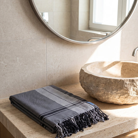kikoy strandlaken Sukari grey - sfeer