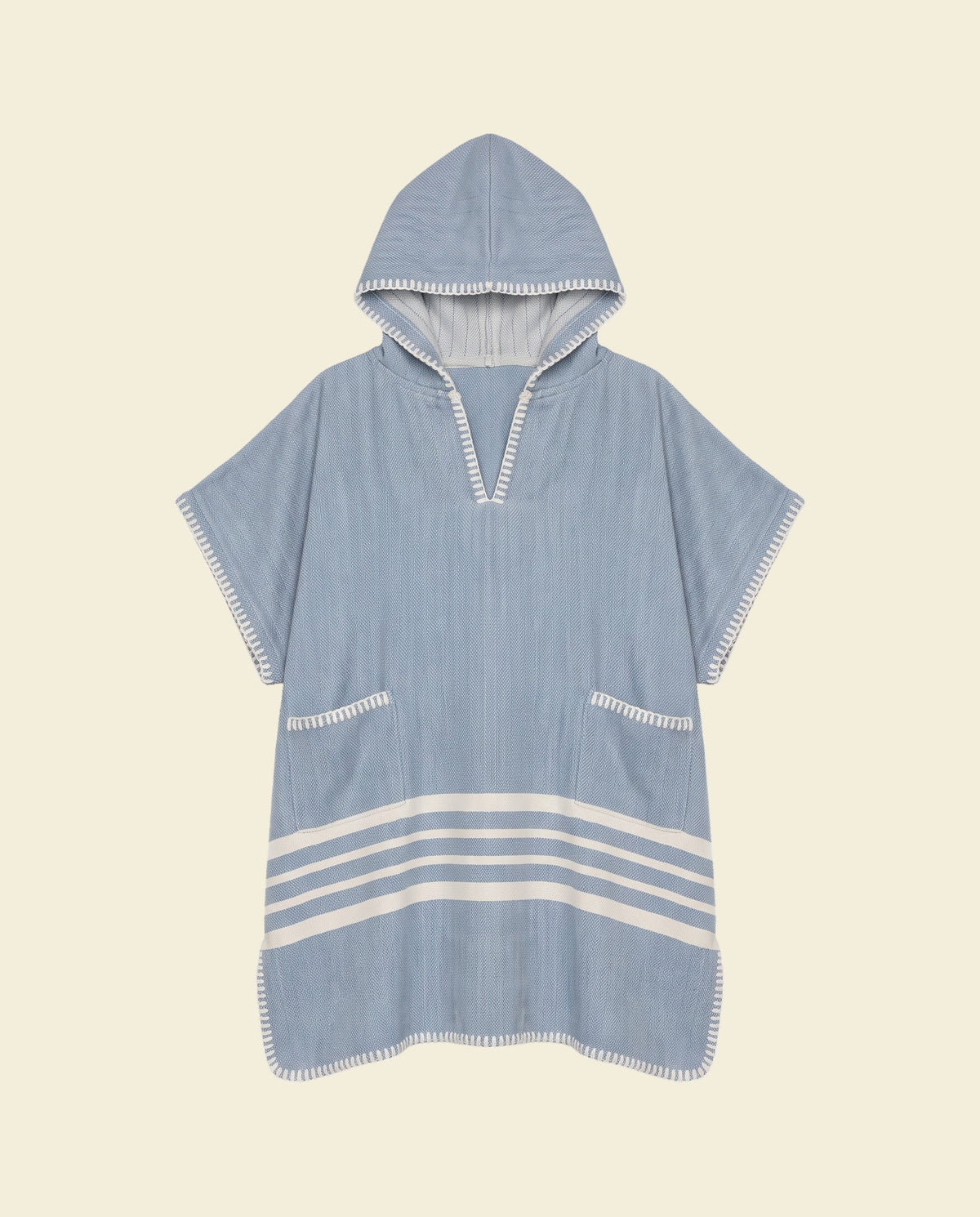 kinder strandponcho hamam air blue - op kleur