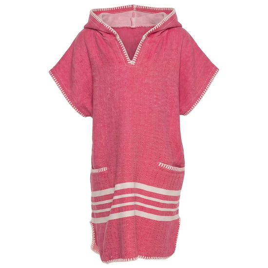 kinder strandponcho hamam fuchsia - vrijstaand
