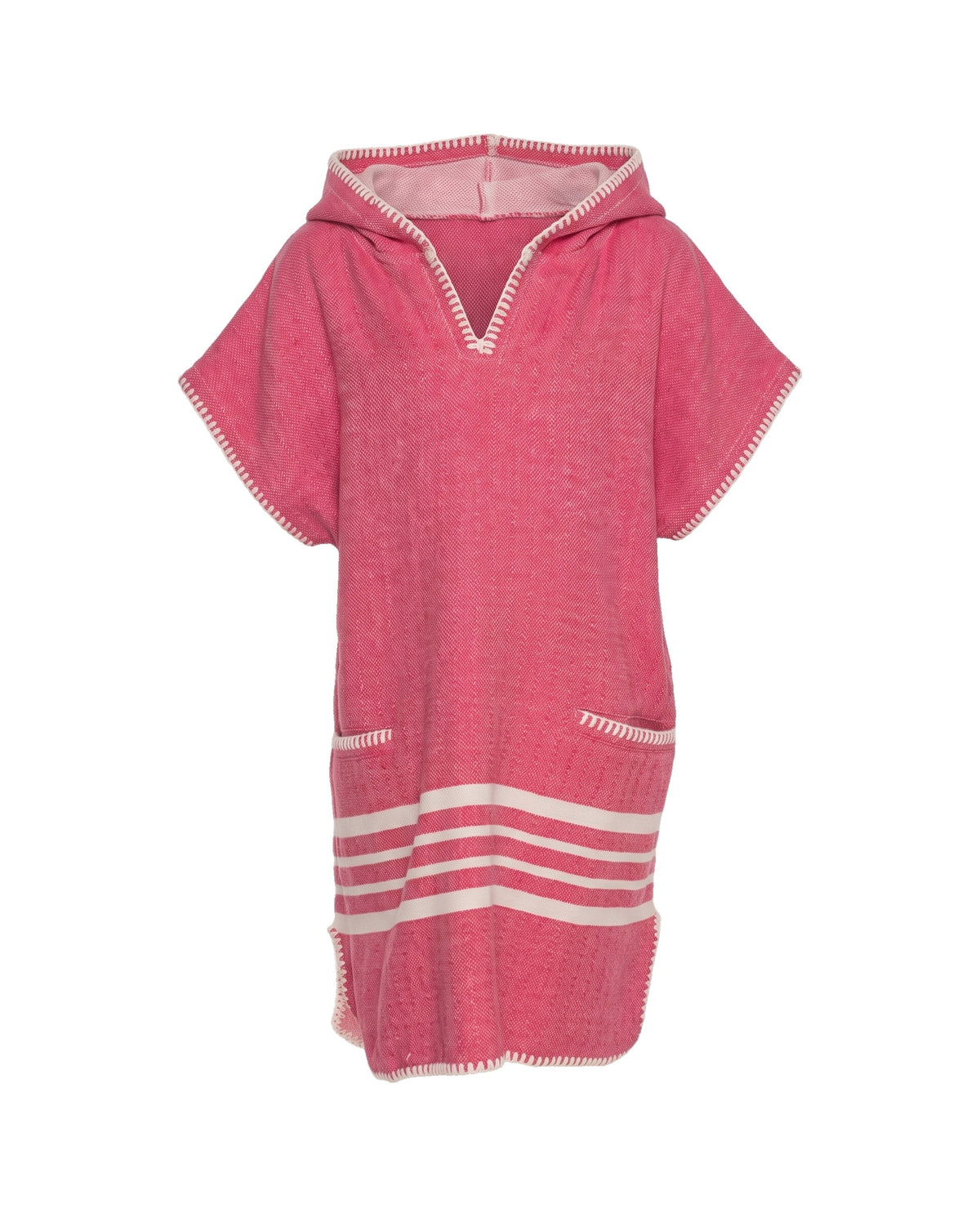 kinder strandponcho hamam fuchsia - vrijstaand