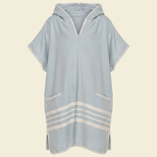 kinder strandponcho hamam light blue - op kleur