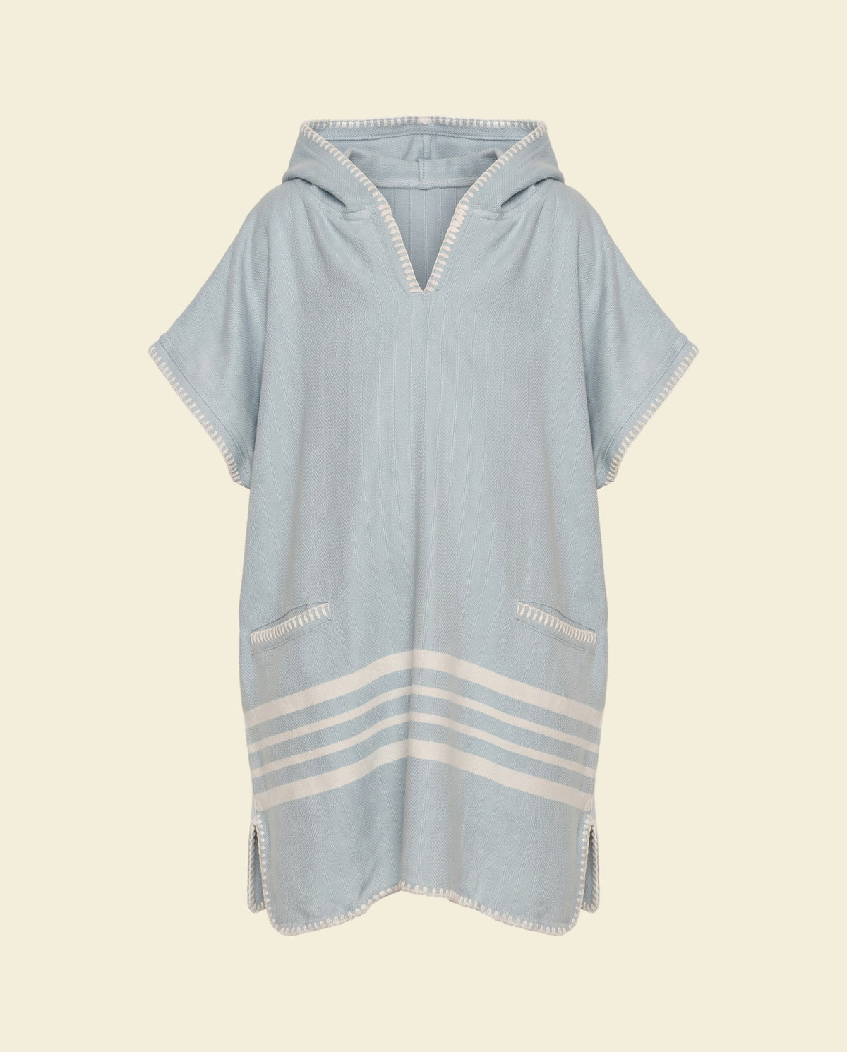 kinder strandponcho hamam light blue - op kleur