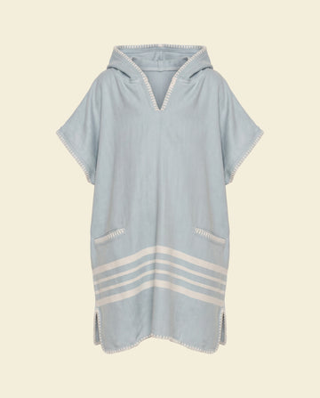 kinder strandponcho hamam light blue - op kleur