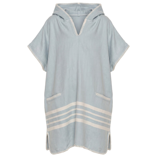 kinder strandponcho hamam light blue - vrijstaand