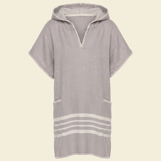 kinder strandponcho hamam light grey - op kleur