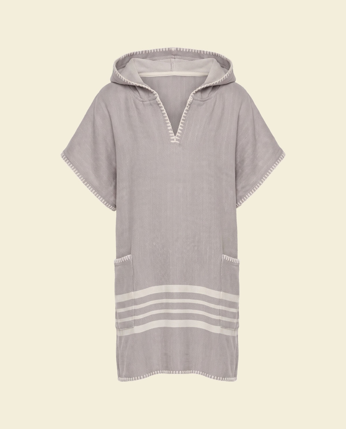 kinder strandponcho hamam light grey - op kleur