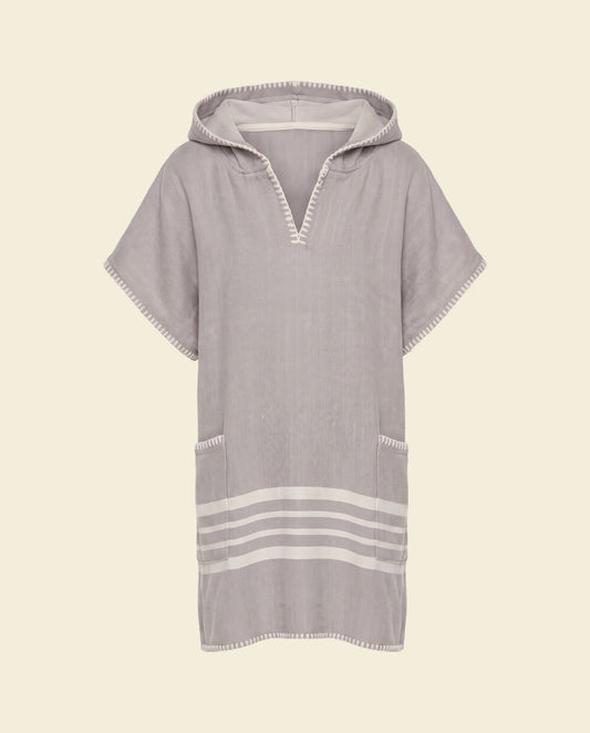 kinder strandponcho hamam light grey - op kleur