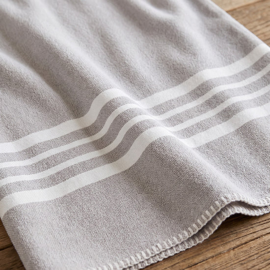Kinder strandponcho hamam light grey - detail
