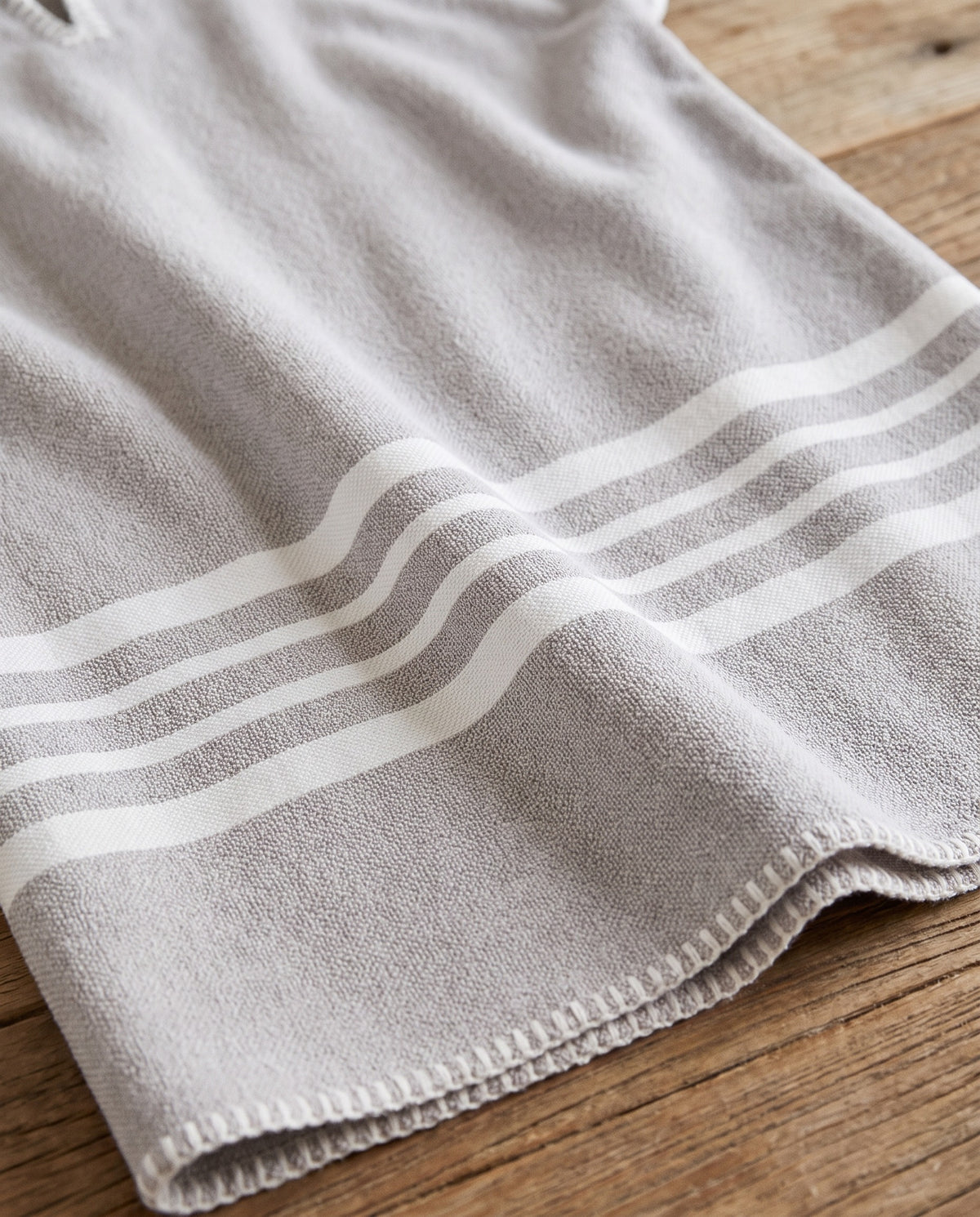 Kinder strandponcho hamam light grey - detail