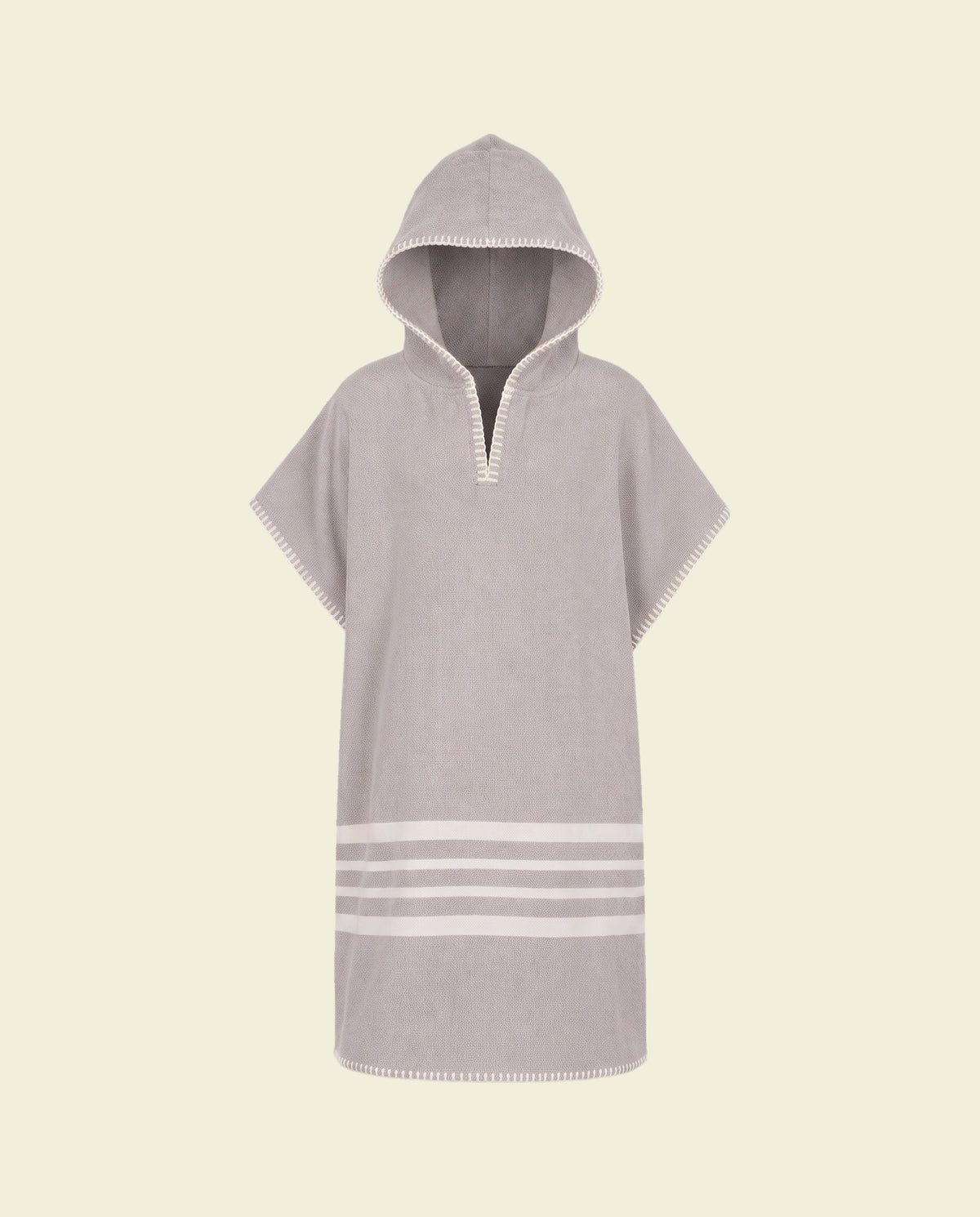 Kinder strandponcho hamam light grey - op kleur