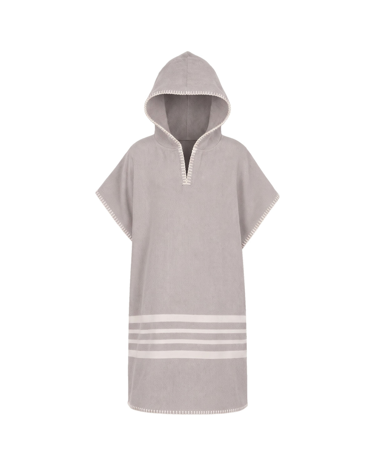 Kinder strandponcho hamam light grey - vrijstaand