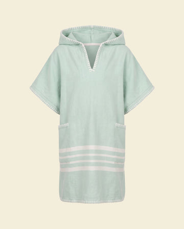 kinder strandponcho hamam mint