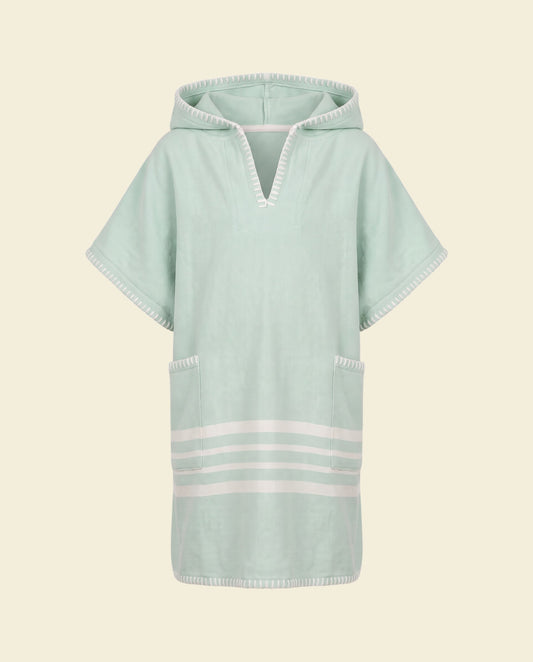 kinder strandponcho hamam mint - op kleur