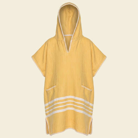 kinder strandponcho hamam mustard yellow - op kleur