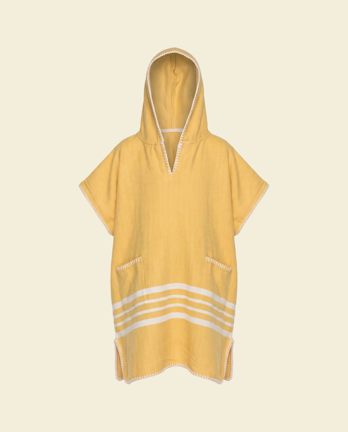 kinder strandponcho hamam mustard yellow - op kleur