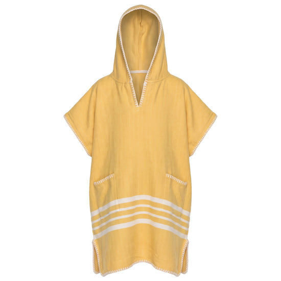 kinder strandponcho hamam mustard yellow - vrijstaand