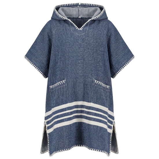 kinder strandponcho hamam navy - vrijstaand