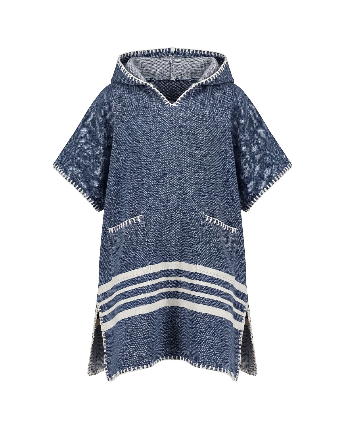 kinder strandponcho hamam navy - vrijstaand