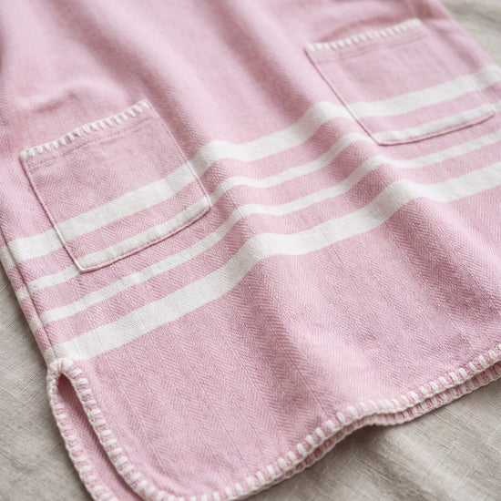 kinder strandponcho hamam rose pink - detail