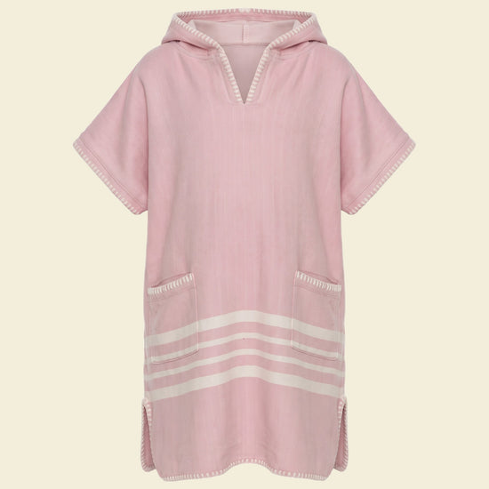 kinder strandponcho hamam rose pink - op kleur