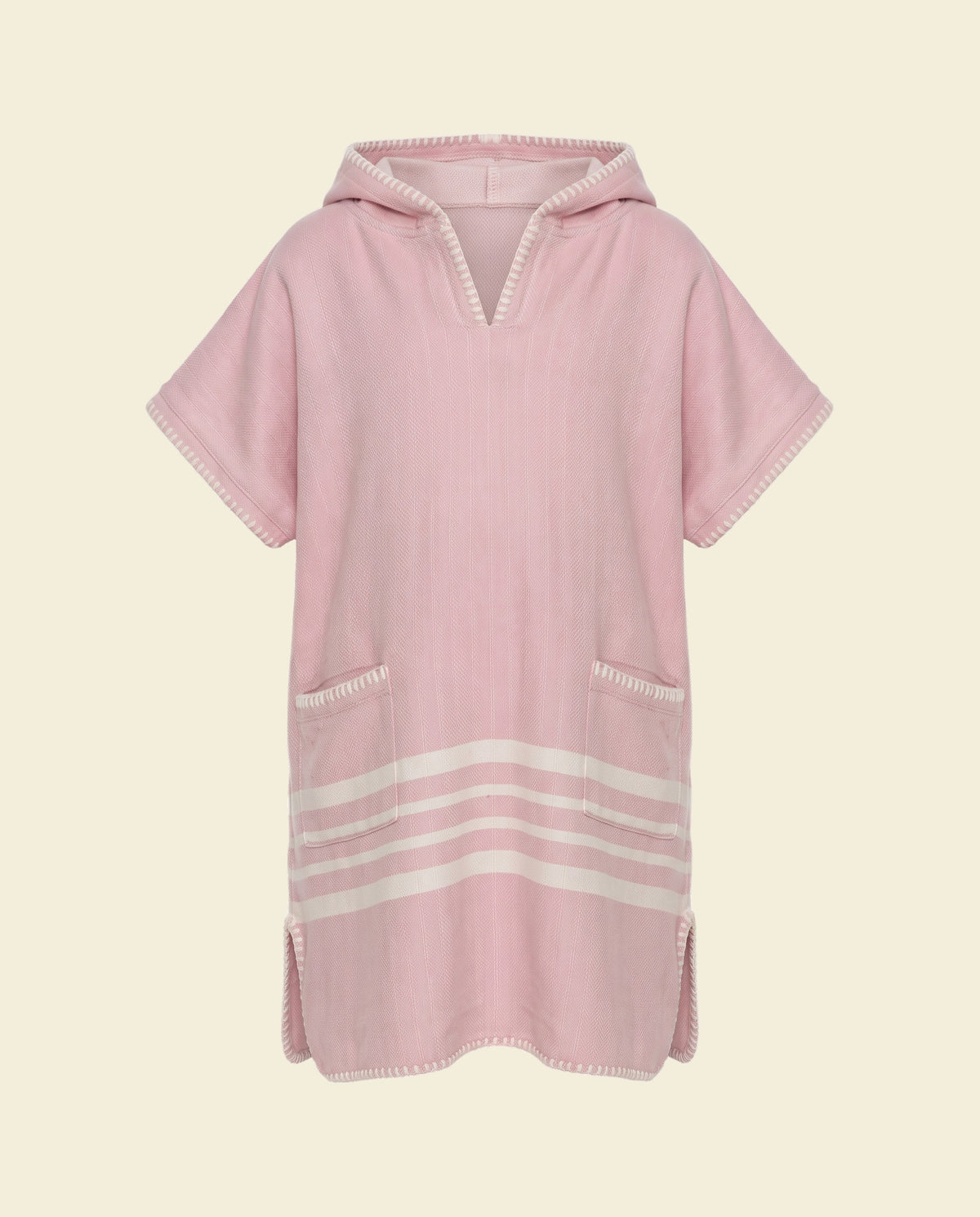 kinder strandponcho hamam rose pink - op kleur