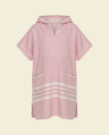 kinder strandponcho hamam rose pink - op kleur