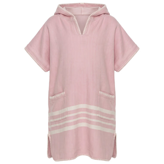 kinder strandponcho hamam rose pink - vrijstaand
