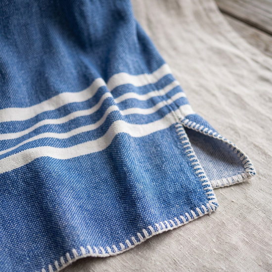 kinder strandponcho hamam royal blue - detail