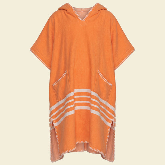 kinder strandponcho orange - op kleur