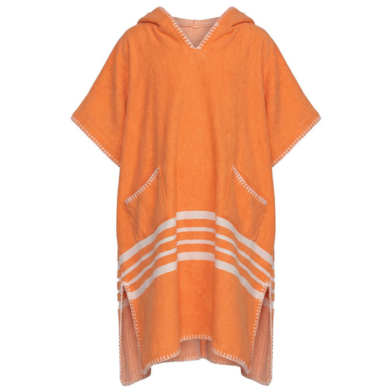 kinder strandponcho orange - vrijstaand