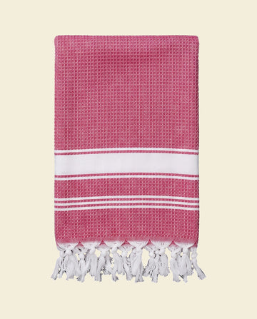 kleine hamamdoek honingraat cerise
